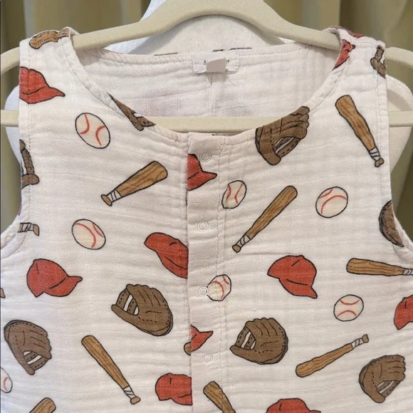 Angel Dear - Boys Baseball Print Romper - Size: 3T - Picture 2 of 10